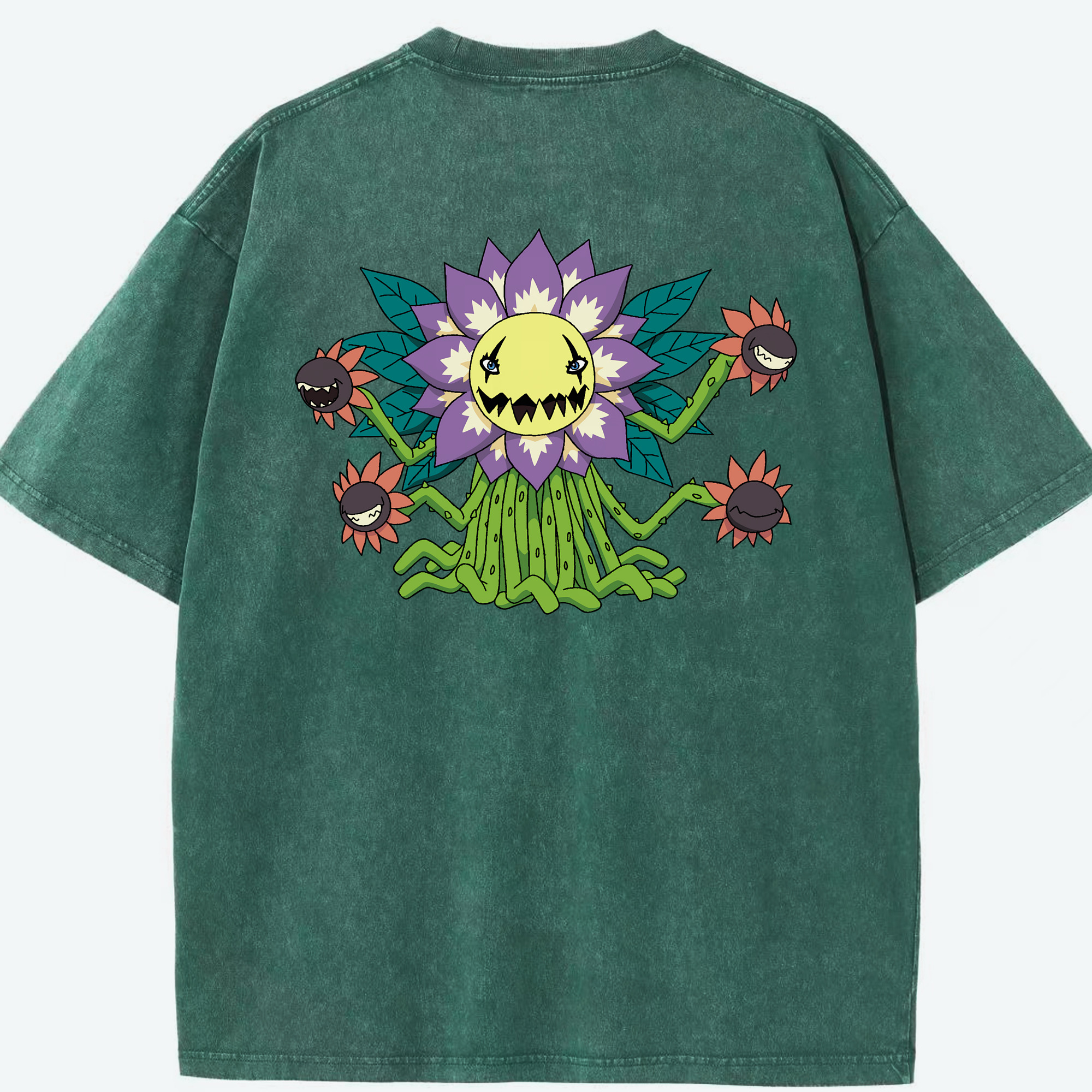 （画像用） Digimon デジタルモンスター/デジモン 綿100% ヴィンテージ風 半袖Tシャツ（背面プリント）